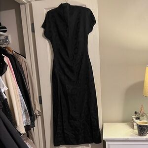 Diane Von Furstenberg Black Patterned Maxi Dress